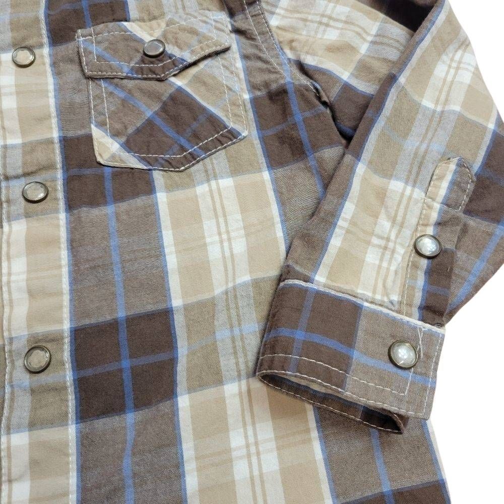 Authentic Graphite plaid buttondown shirt 4T - Picture 2 of 4
